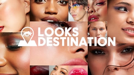 Collage of models with 'Looks Destinations' logo overlayed